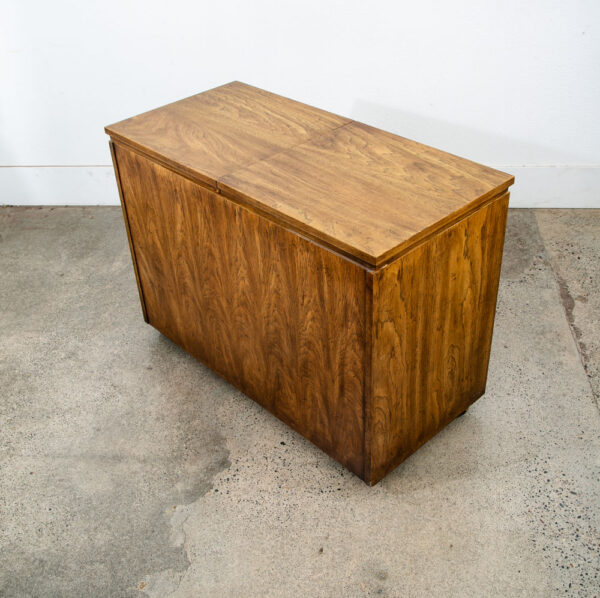 Mid Century Modern Bar Cart Cabinet Server Expanding Top Storage Rolling Mcm - Image 10