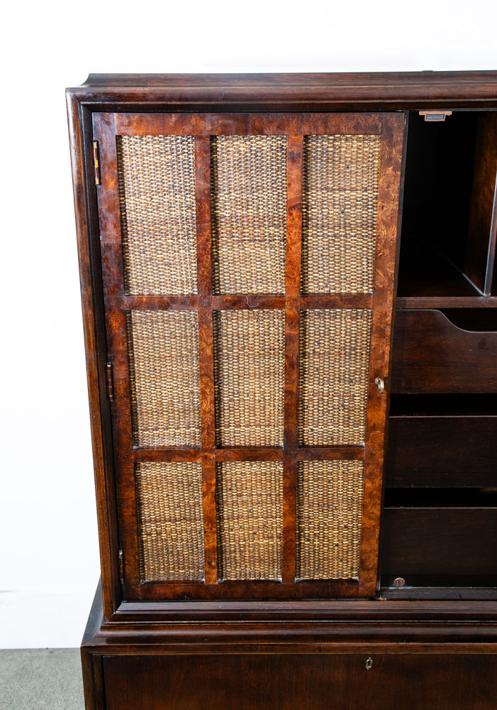 Mid Century Modern Dresser Gentleman's Chest Thomasville Burl Wood Vintage Mcm - Image 9
