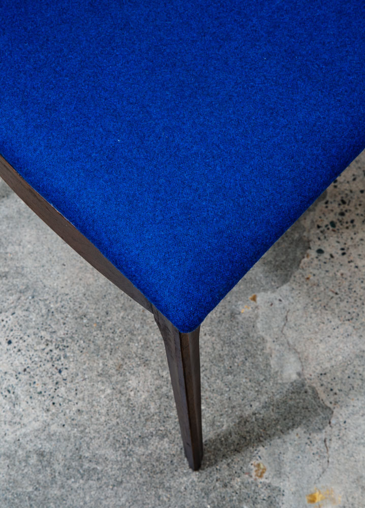 Mid Century Modern Dining Chairs Set 4 Broyhill Brasilia Back Blue Lenoir Chair - Image 8