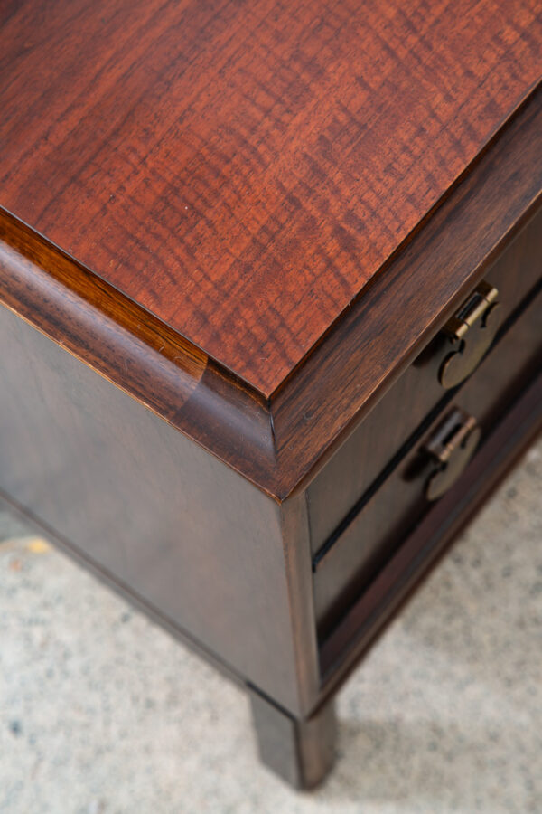 Mid Century Modern Side Table End Nightstand Spade Table Two Drawers Thomasville - Image 8