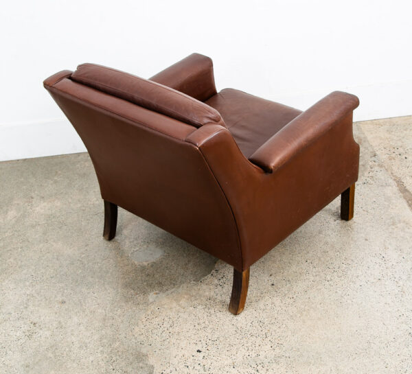 Mid Century Danish Modern Lounge Chairs Set Brown Leather Pair Two Chocolate Mcm - Image 9