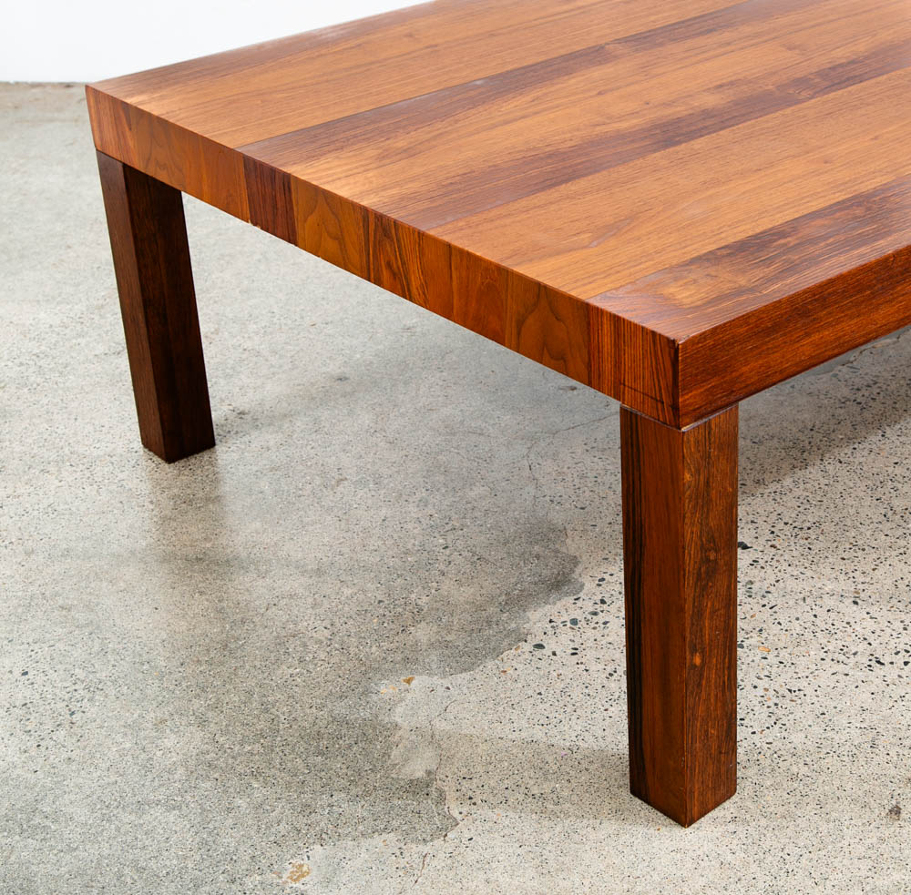 Mid Century Danish Modern Coffee Table Rectangular Rosewood Wood Denmark Vintage - Image 5