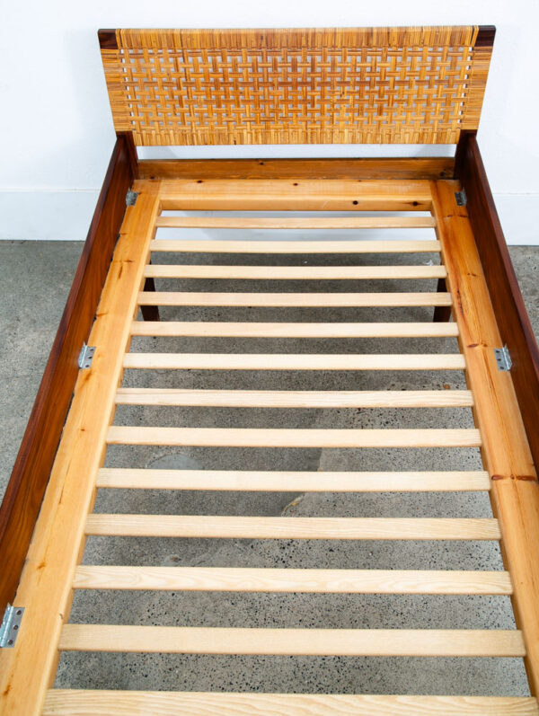 Mid Century Modern Bed Frame Small Single Hans Wegner Getema Teak Headboard - Image 7