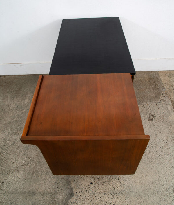 Mid Century Modern Desk Mainline Hooker Walnut Wood Drawers Secretary M Office - Image 8