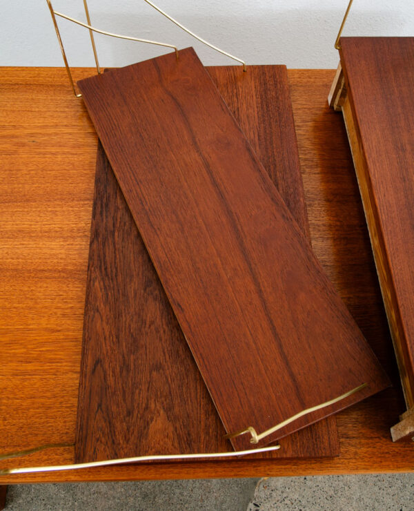 Mid Century Danish Modern Wall Unit 1 bay Teak Drawer Desk Cabinet Modular Shelf - Image 5