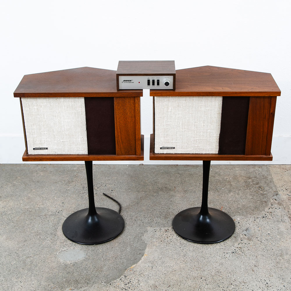 Mid Century Modern Speakers Bose Series 901 II Tulip Speaker Stand Hifi Walnut - Image 2