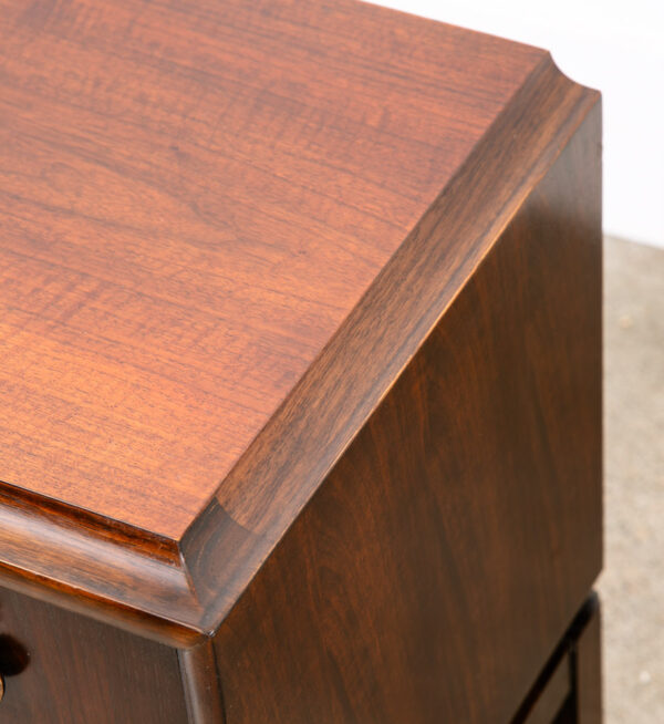 Mid Century Modern Side Table End Nightstand Spade Table Two Drawers Thomasville - Image 11