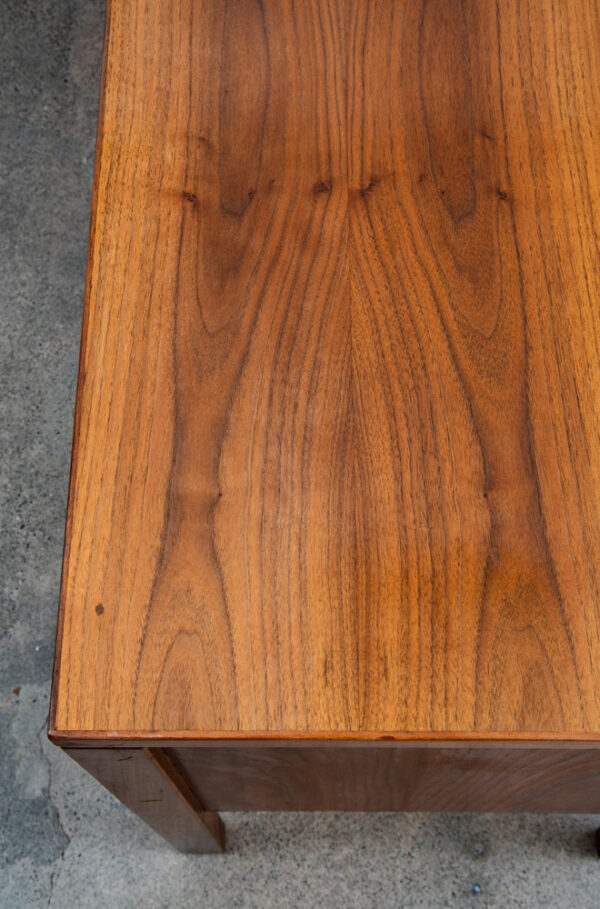 Mid Century Modern Credenza Office Cabinet Jens Risom 4 Drawer Walnut Wood File - Image 11
