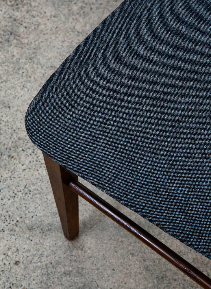 Mid Century Modern Dining Chairs 4 Grey Walnut Vintage American Mcm Restored NM - Image 12