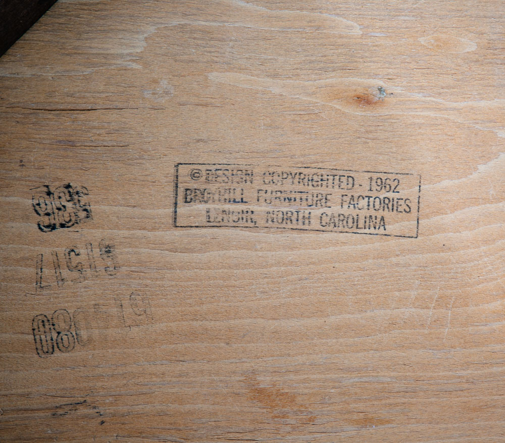 Mid Century Modern Dining Chairs Set 4 Broyhill Brasilia Back Blue Lenoir Chair - Image 9