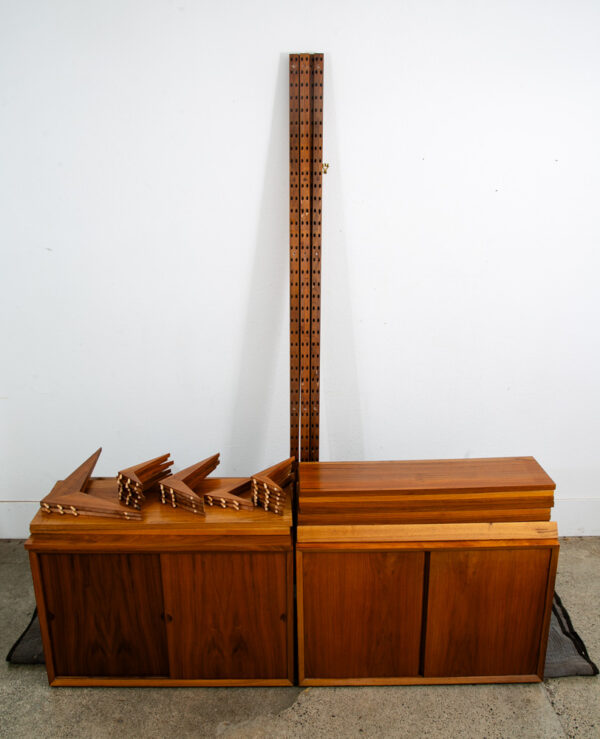 Mid Century Danish Modern Wall Unit Poul Cadovius Cado System Teak 3 Bay Modular - Image 10