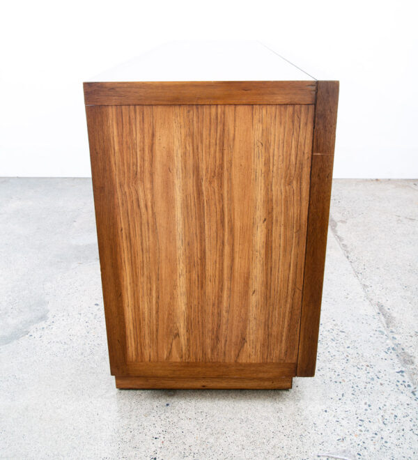 Mid Century Danish Modern Credenza Dresser Basic Witz Wood 3 Drawer Danish Mcm - Image 3