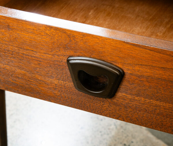 Mid Century Modern Nightstand Side End Table Walnut Drawer Vintage Refinished - Image 12