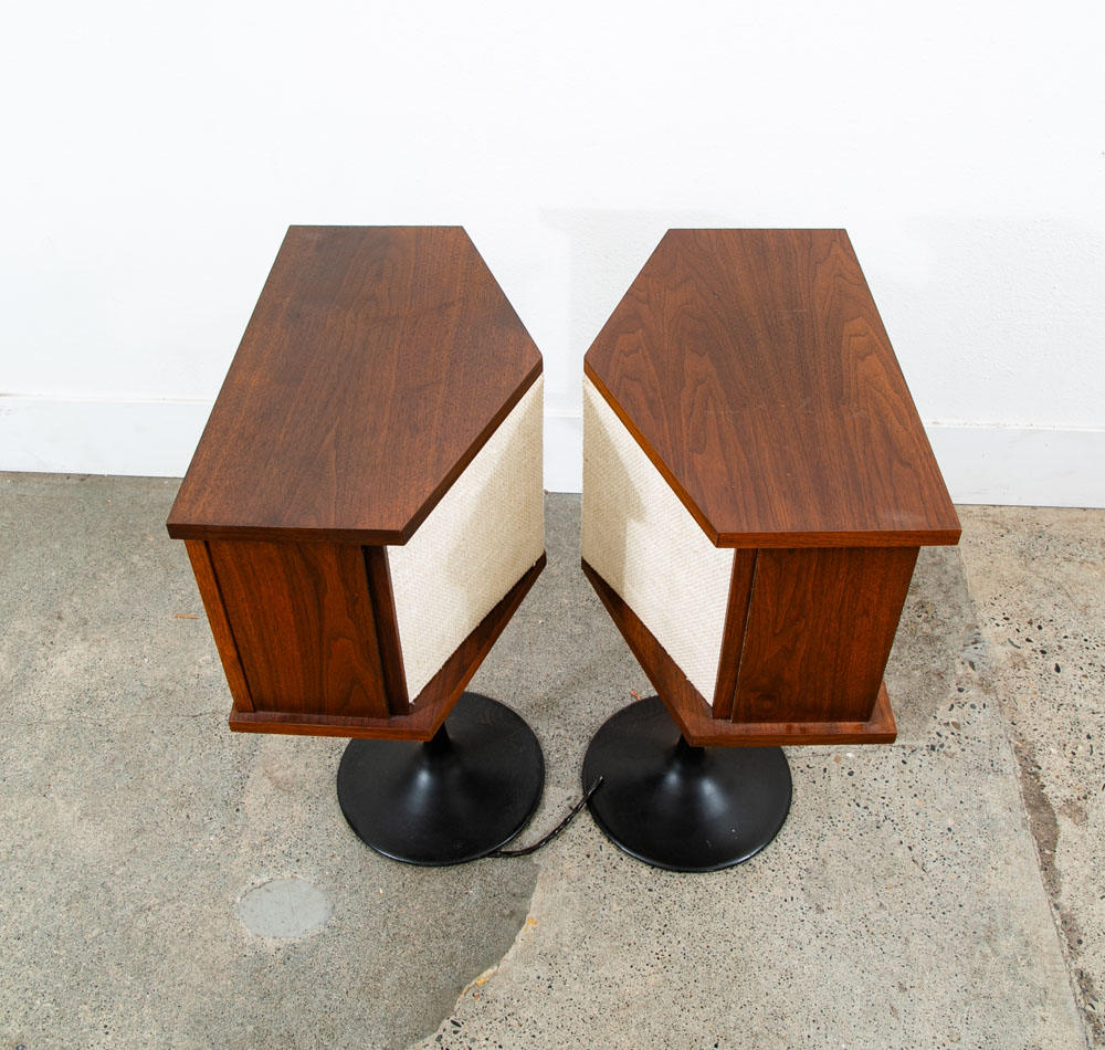Mid Century Modern Speakers Bose Series 901 II Tulip Speaker Stand Hifi Walnut - Image 3