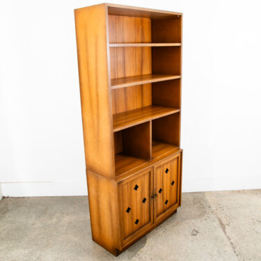 Mid Century Modern Credenza Bookshelf Martinsville Cabinet Shelves Clovers Doors