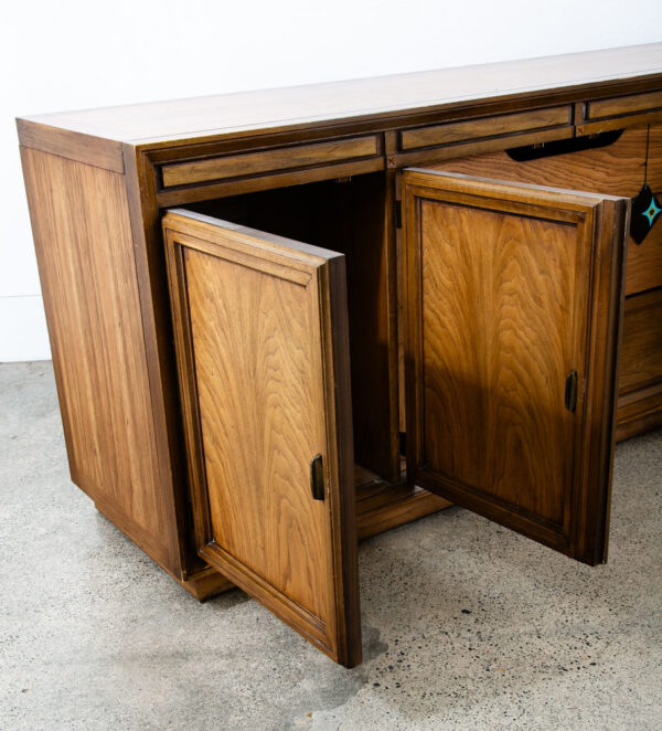 Mid Century Danish Modern Credenza Dresser Basic Witz Wood 3 Drawer Danish Mcm - Image 9