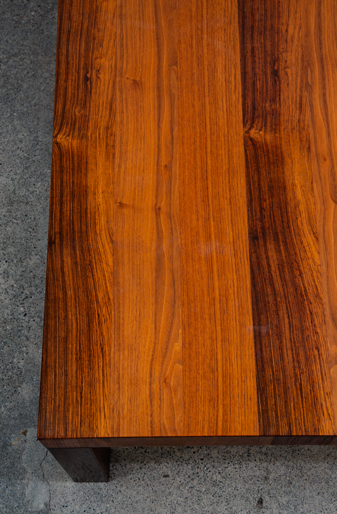 Mid Century Danish Modern Coffee Table Rectangular Rosewood Wood Denmark Vintage - Image 7