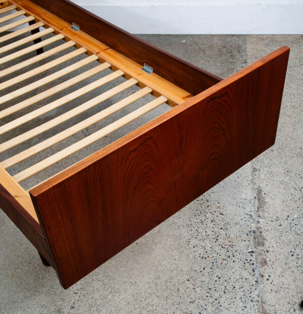 Mid Century Modern Bed Frame Small Single Hans Wegner Getema Teak Headboard - Image 8