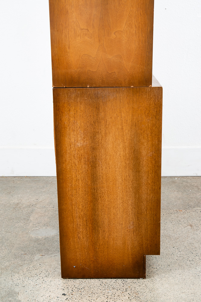 Mid Century Modern Credenza Bookshelf Martinsville Cabinet Shelves Clovers Doors - Image 12