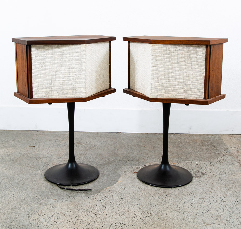 Mid Century Modern Speakers Bose Series 901 II Tulip Speaker Stand Hifi Walnut - Image 8