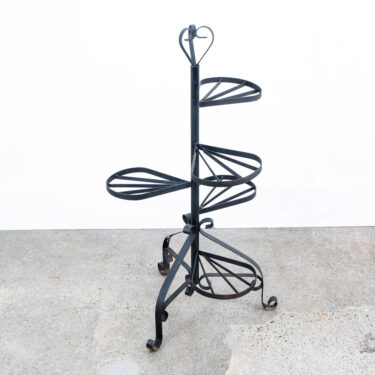 Mid Century Modern Plant Stand Garden Metal Wrought Iron Vintage Outdoor Indoor