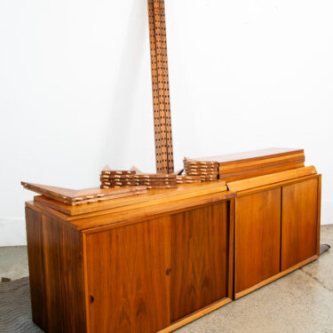 Mid Century Danish Modern Wall Unit Poul Cadovius Cado System Teak 3 Bay Modular