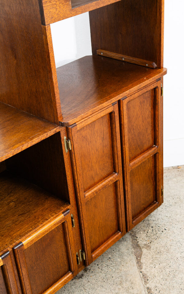 Mid Century Modern Audio Cabinet Record Storage Credenza Low 4 Doors Custom Hifi - Image 9
