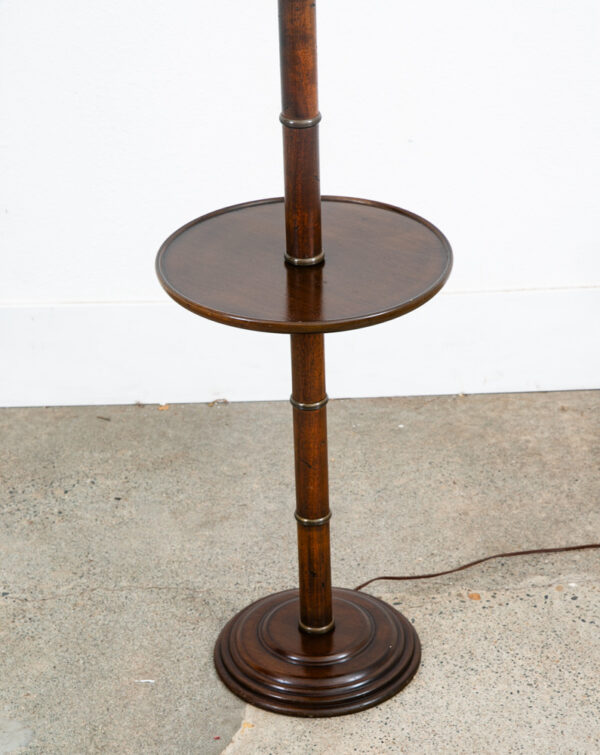 Mid Century Modern Floor Lamp Round Table Solid Wood Lighting MCM Vintage - Image 12