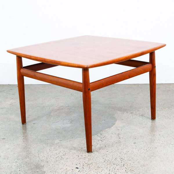 Mid Century Danish Modern Side Table End Square Grete Jalk Glostrup Teak Vintage - Image 4
