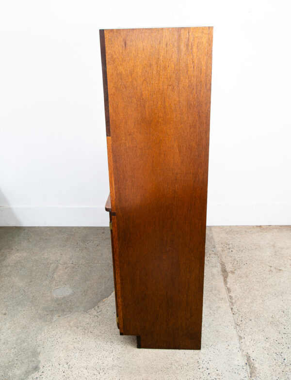 Mid Century Modern Audio Cabinet Record Storage Credenza Low 4 Doors Custom Hifi - Image 3