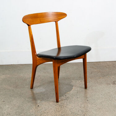 Mid Century Danish Modern Dining Chair Kurt Ostervig Skagen Black Oak Denmark