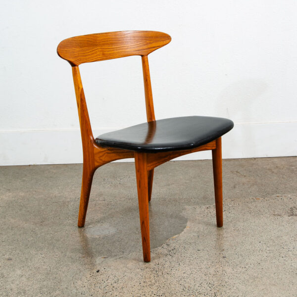 Mid Century Danish Modern Dining Chair Kurt Ostervig Skagen Black Oak Denmark