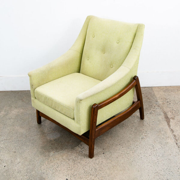 Mid Century Modern Lounge Rocking Chair Paoli Green Solid Wood Vintage - Image 9