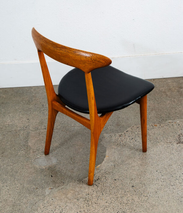 Mid Century Danish Modern Dining Chair Kurt Ostervig Skagen Black Oak Denmark - Image 11
