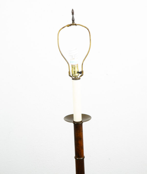 Mid Century Modern Floor Lamp Round Table Solid Wood Lighting MCM Vintage - Image 7