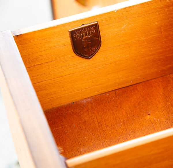 Mid Century Modern Credenza Sideboard 4 Drawer Vintage Cherry Landstrom Furn. - Image 5