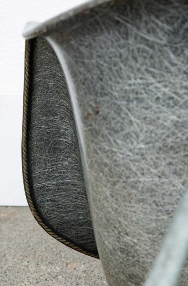 Mid Century Modern Arm Shell SAX Eames Herman Miller Elephant Grey Ropes Edge - Image 5