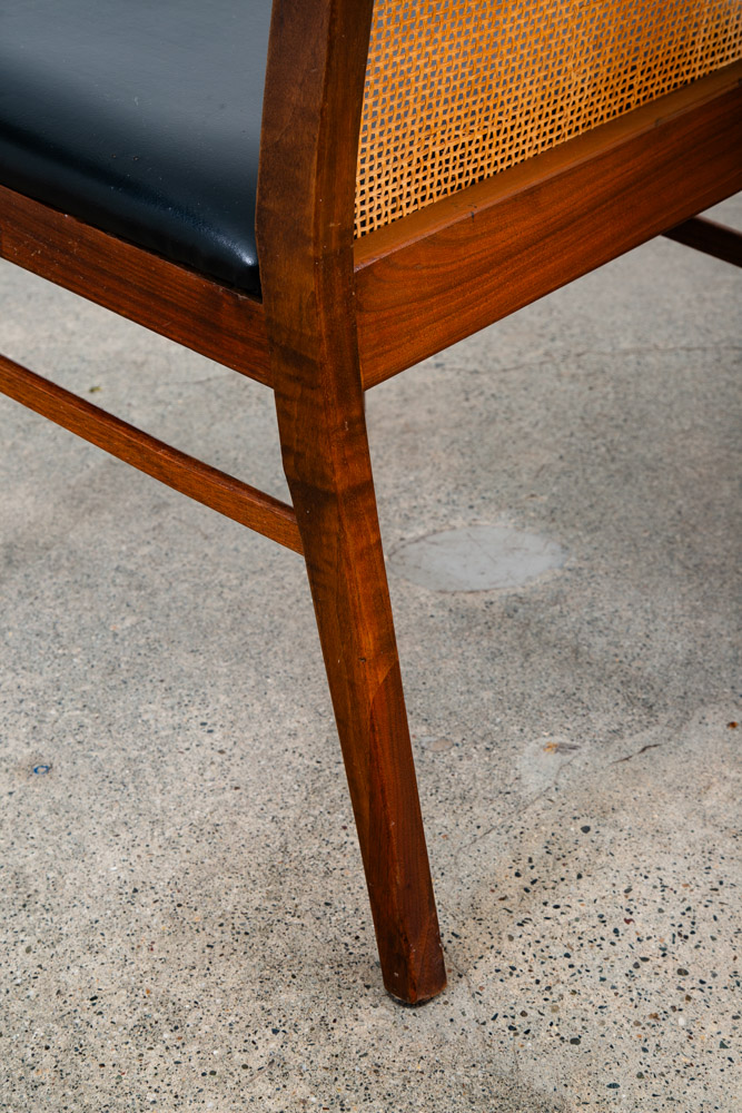 Mid Century Danish Modern Dining Chairs Set 6 Walnut Dillingham Black Esprit Mcm - Image 9