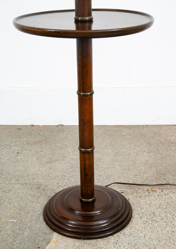 Mid Century Modern Floor Lamp Round Table Solid Wood Lighting MCM Vintage - Image 10
