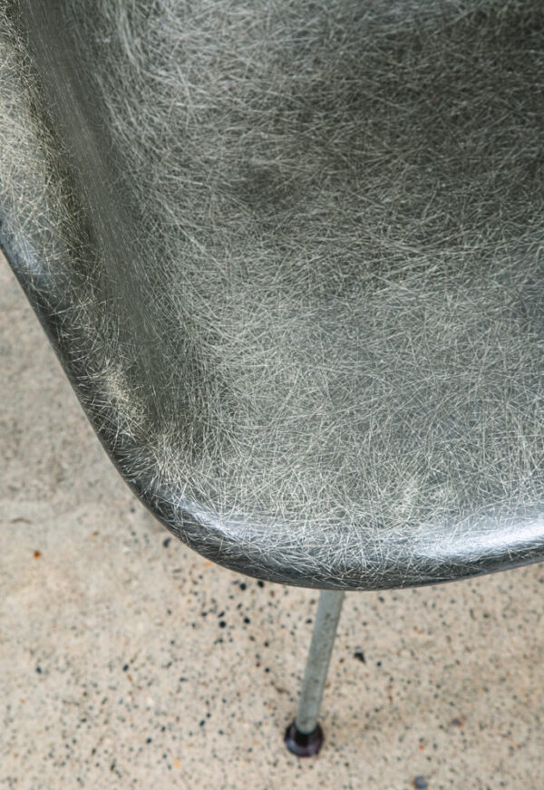 Mid Century Modern Arm Shell SAX Eames Herman Miller Elephant Grey Ropes Edge #2 - Image 11