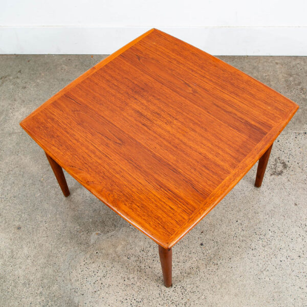 Mid Century Danish Modern Side Table End Square Grete Jalk Glostrup Teak Vintage - Image 2