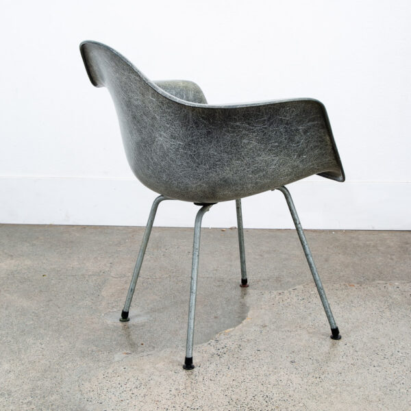 Mid Century Modern Arm Shell SAX Eames Herman Miller Elephant Grey Ropes Edge #2 - Image 6