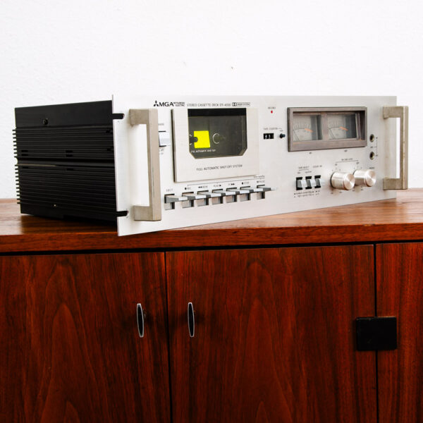 Vintage Mitsubishi Tape Desk DT-4550 Silver Rack Mount 70s Hifi 2 head 4 track - Image 3