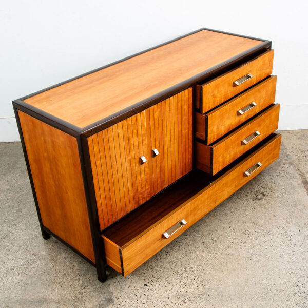 Mid Century Modern Credenza Sideboard 4 Drawer Vintage Cherry Landstrom Furn. - Image 6
