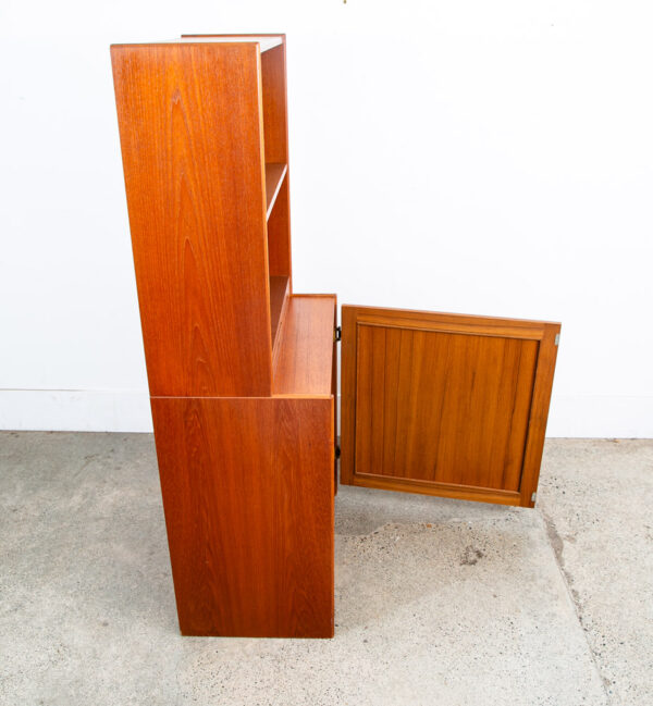 Mid Century Danish Modern Bookshelf Cabinet Teak Shelves Lyby Denmark 27.5" - Image 7