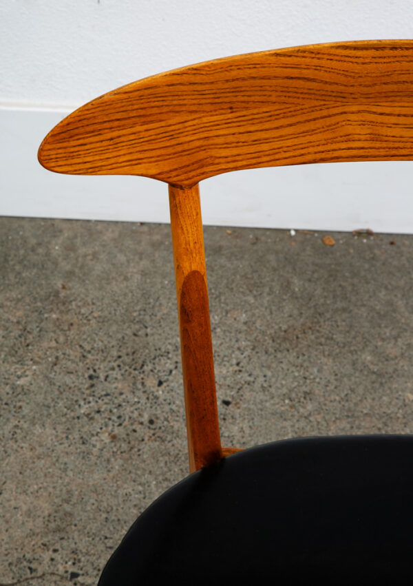 Mid Century Danish Modern Dining Chair Kurt Ostervig Skagen Black Oak Denmark - Image 9