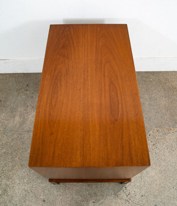 Mid Century Modern Chest of Drawers Dresser Walnut 2 Drawer Mt. Airy Vintage Mcm - Image 4