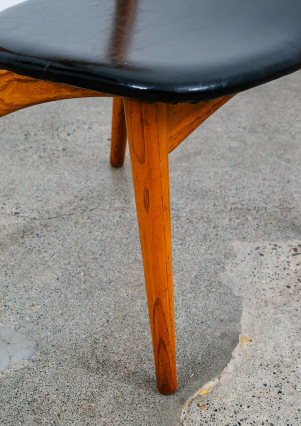 Mid Century Danish Modern Dining Chair Kurt Ostervig Skagen Black Oak Denmark - Image 7