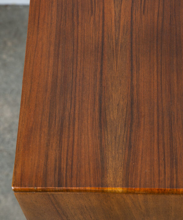 Mid Century Danish Modern Armoire Wardrobe Door Closet Walnut Mirror Mcm Drawers - Image 5