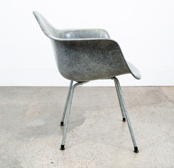 Mid Century Modern Arm Shell SAX Eames Herman Miller Elephant Grey Ropes Edge #2 - Image 3
